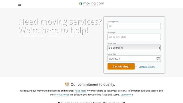 Moving website