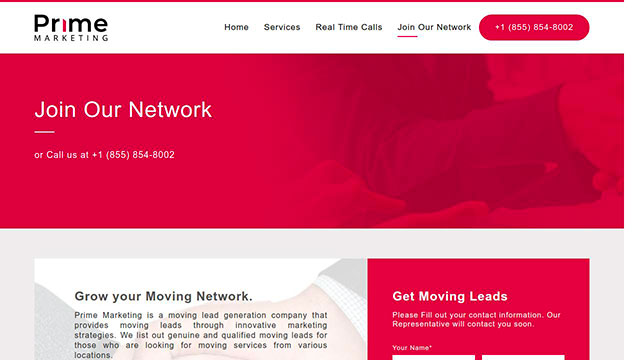 Prime Marketing website